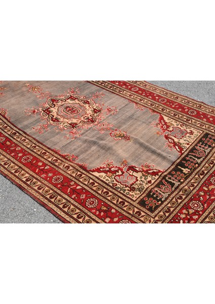 Eskitme Halı, Türk Halısı, Halı, 180 x 310 cm Kırmızı Halı, Organik Yer Halı, Anadolusı Oturma Odası H