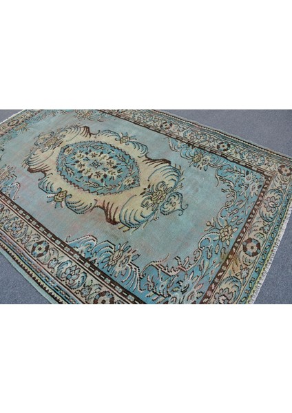 Eskitme Halı, Türk Halısı, Halı, 176 x 262 cm Mavi Halı, Kabilesı Yer Halı, Bahçe Yer Halı, 12199