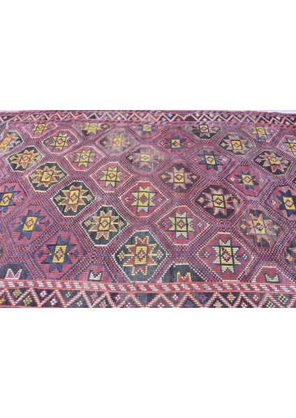 Türk Kilim, Eskitme Kilim, Large Kilim, 180 x 349 cm Kırmızı Kilim, El Yapımı Kilim, Salonsı Kilim, 1 indirimleri
