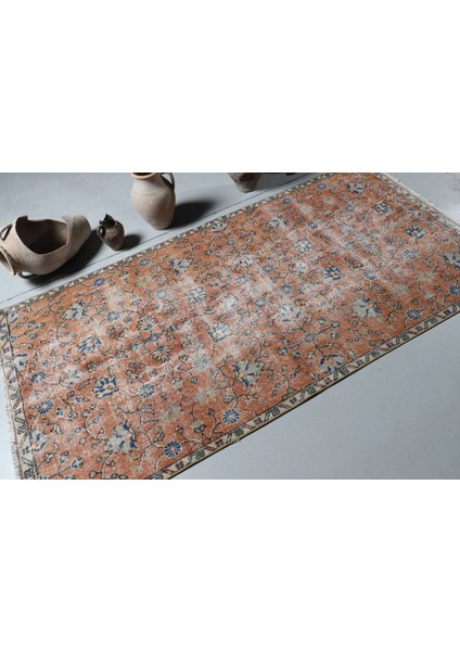 Eskitme Halı, Türk Halısı, Halı, 116 x 223 cm Turuncu Halı, El Dokuma Banyo Halı, 8335 fiyatları