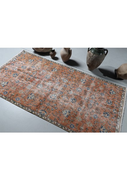 Eskitme Halı, Türk Halısı, Halı, 116 x 223 cm Turuncu Halı, El Dokuma Banyo Halı, 8335 fırsatları