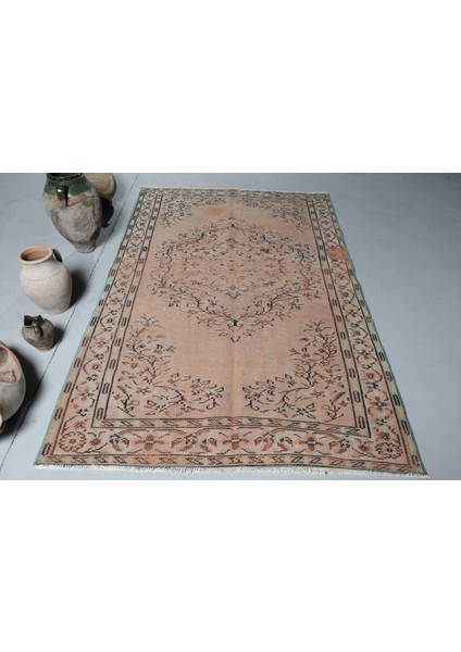 Türk Halısı, Eskitme Halı, Halı, 150 x 237 cm Bej Halı, Yün Alan Halı, El Dokuma Alan Halı, 8324