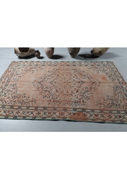 Türk Halısı, Eskitme Halı, Halı, 150 x 237 cm Bej Halı, Yün Alan Halı, El Dokuma Alan Halı, 8324