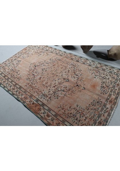 Türk Halısı, Eskitme Halı, Halı, 150 x 237 cm Bej Halı, Yün Alan Halı, El Dokuma Alan Halı, 8324