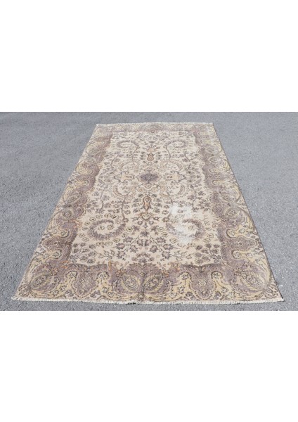 Türk Halısı, Eskitme Halı, Halı, 165 x 268 cm Bej Halı, Ofice Oturma Odası Halı, Bahçe Oturma Odası Ha