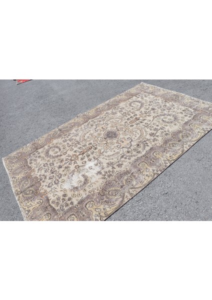 Türk Halısı, Eskitme Halı, Halı, 165 x 268 cm Bej Halı, Ofice Oturma Odası Halı, Bahçe Oturma Odası Ha