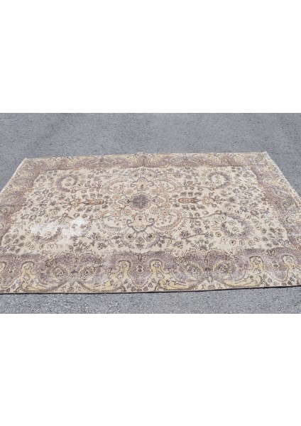 Türk Halısı, Eskitme Halı, Halı, 165 x 268 cm Bej Halı, Ofice Oturma Odası Halı, Bahçe Oturma Odası Ha