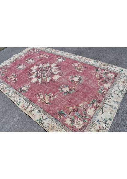 Eskitme Halı, Türk Halısı, Halı, 178 x 299 cm Bej Halı, Oturma Odası Halı, Ofice Yer Halı, 9227