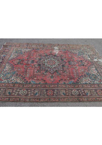 Türk Halısı, Eskitme Halı, Halı, 200 x 286 cm Mavi Halı, Yün Salon Halı, El Dokuma Büyük Halı, 5018