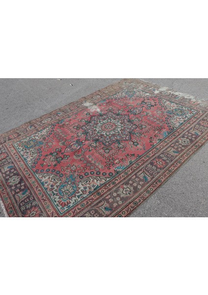 Türk Halısı, Eskitme Halı, Halı, 200 x 286 cm Mavi Halı, Yün Salon Halı, El Dokuma Büyük Halı, 5018