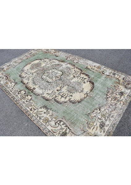 Eskitme Halı, Türk Halısı, Halı, 173 x 281 cm Bej Halı, El Yapımı Oturma Odası Halı, 9253