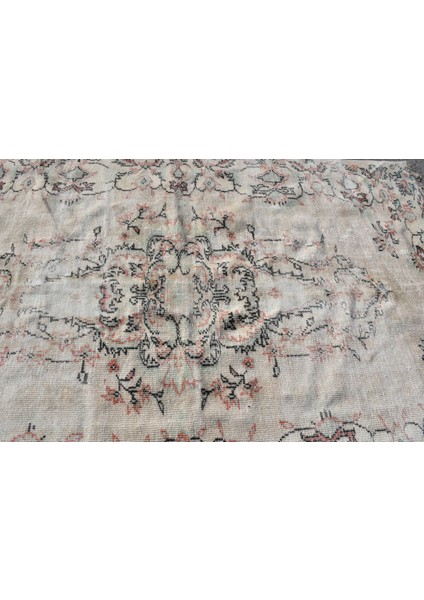 Türk Halısı, Eskitme Halı, Halı, 174 x 277 cm Bej Halı, El Yapımı Yer Halı, Bahçe Oturma Odası Halı,