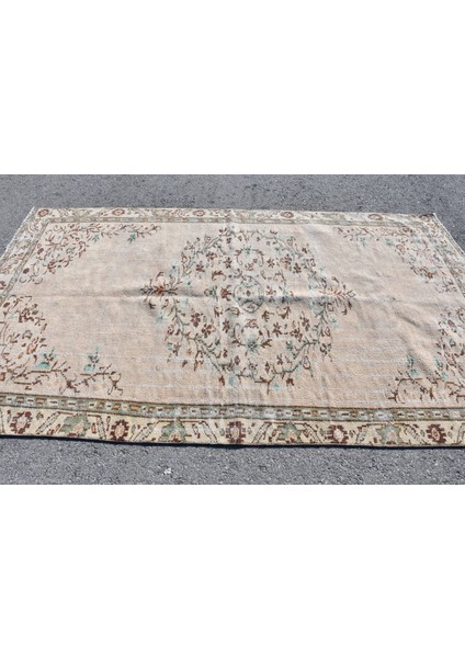 Eskitme Halı, Türk Halısı, Halı, 151 x 261 cm Pempe Halı, Bahçe Salon Halı, Organik Yer Halı, 8799