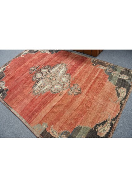 Türk Halısı, Eskitme Halı, Halı, 177 x 261 cm Kırmızı Halı, El Yapımı Büyük Halı, 11948