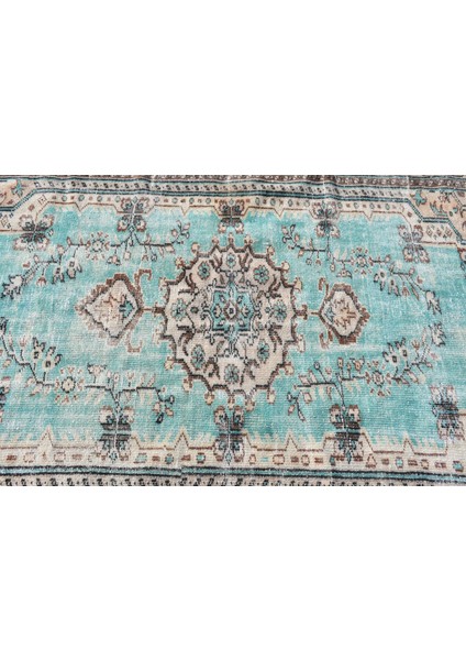 Türk Halısı, Eskitme Halı, Halı, 166 x 276 cm Mavi Halı, El Yapımı Büyük Halı, Bahçe Oturma Odası Halı