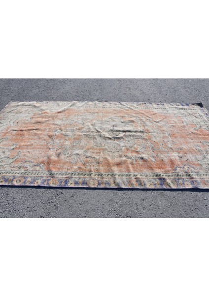 Eskitme Halı, Türk Halısı, Halı, 155 x 297 cm Bej Halı, Organik Oturma Odası Halı, 8776