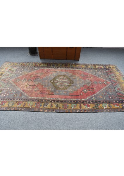 Eskitme Halı, Türk Halısı, Halı, 131 x 279 cm Kahverengi Halı, Bahçe Banyo Halı, Kabilesı Banyo Halı, modelleri