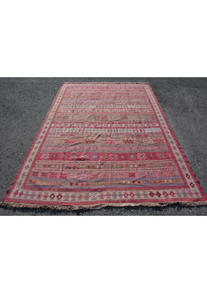 Eskitme Halı, Türk Halısı, Halı, 191 x 277 cm Pempe Halı, El Yapımı Oturma Odası Halı, 8836