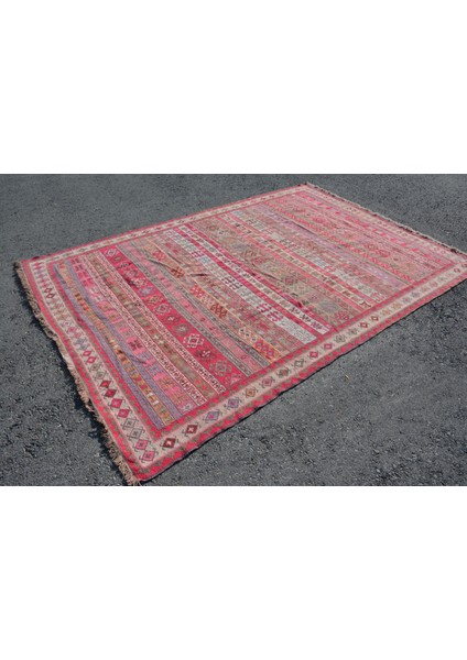 Eskitme Halı, Türk Halısı, Halı, 191 x 277 cm Pempe Halı, El Yapımı Oturma Odası Halı, 8836