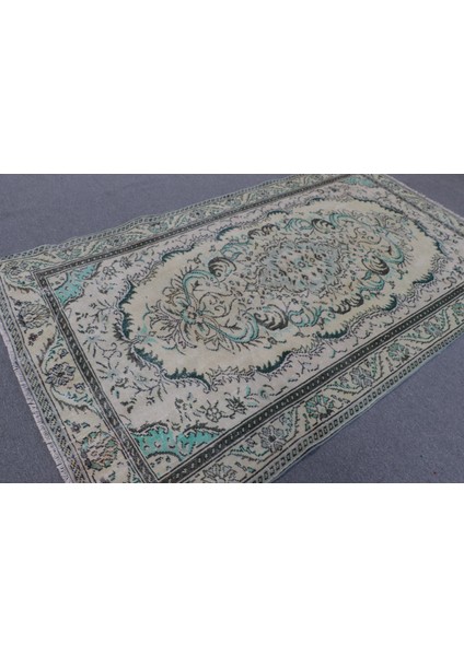 Eskitme Halı, Türk Halısı, Halı, 158 x 274 cm Bej Halı, El Dokuma Salon Halı, Bahçe Salon Halı, 8626