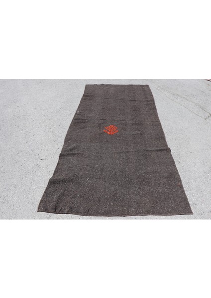 Eskitme Halı, Türk Halısı, Halı, 129 x 290 cm Gri Halı, Yün Banyo Halı, Dekoratif Alan Halı, 3903