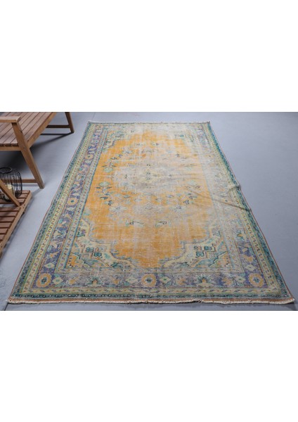 Türk Halısı, Eskitme Halı, Halı, 168 x 260 cm Turuncu Halı, Büyük Halı, Oturma Odası Halı, 8909