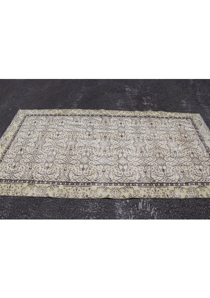 Türk Halısı, Eskitme Halı, Halı, 146 x 273 cm Bej Halı, El Dokuma Oturma Odası Halı, 2513