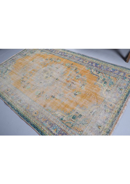 Türk Halısı, Eskitme Halı, Halı, 168 x 260 cm Turuncu Halı, Büyük Halı, Oturma Odası Halı, 8909 fırsatları