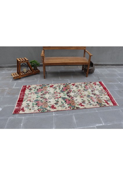 Türk Halısı, Eskitme Halı, Halı, 89 x 205 cm Kırmızı Halı, El Yapımı Yatak Odası Halı, 2886 fiyatları