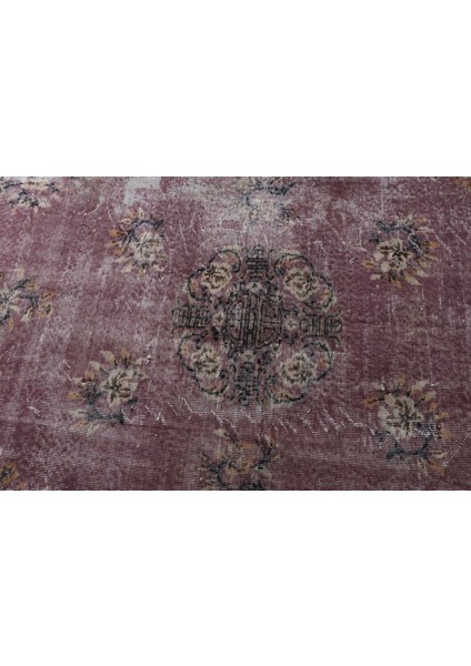 Eskitme Halı, Türk Halısı, Halı, 105 x 220 cm Mor Halı, Bahçe Banyo Halı, El Dokuma Alan Halı, 8429