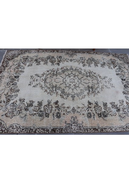 Türk Halısı, Eskitme Halı, Halı, 168 x 257 cm Bej Halı, Organik Oturma Odası Halı, 2981