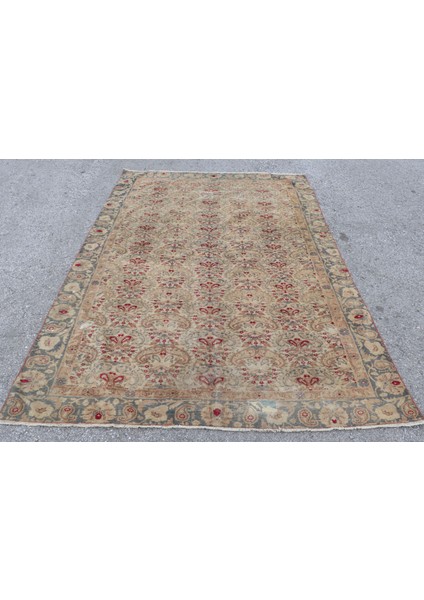 Eskitme Halı, Türk Halısı, Halı, 175 x 259 cm Bej Halı, El Dokuma Oturma Odası Halı, 6043