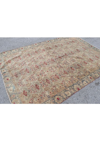 Eskitme Halı, Türk Halısı, Halı, 175 x 259 cm Bej Halı, El Dokuma Oturma Odası Halı, 6043