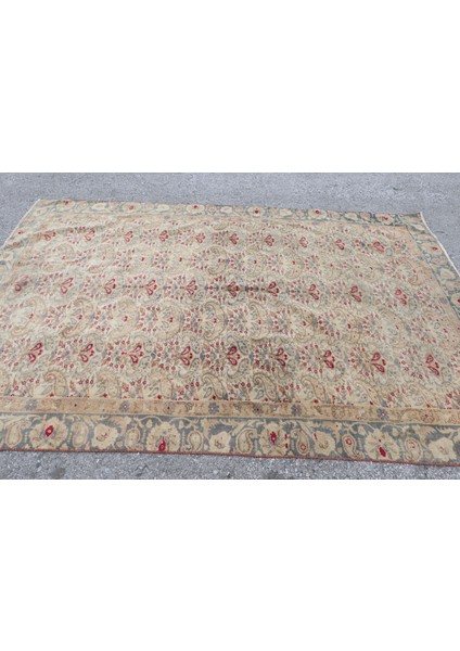 Eskitme Halı, Türk Halısı, Halı, 175 x 259 cm Bej Halı, El Dokuma Oturma Odası Halı, 6043