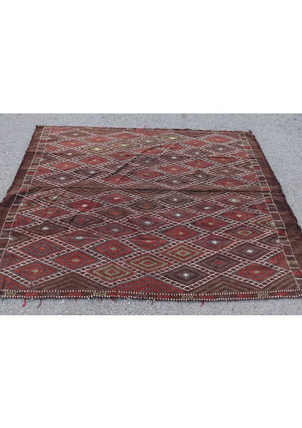 Eskitme Halı, Türk Halısı, Halı, 150 x 194 cm Kahverengi Halı, Yün Banyo Halı, Alan Halı, 7392 modelleri