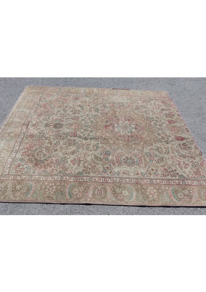 Eskitme Halı, Türk Halısı, Halı, 186 x 218 cm Pempe Halı, Yün Salon Halı, Yer Halı, 3777 modelleri