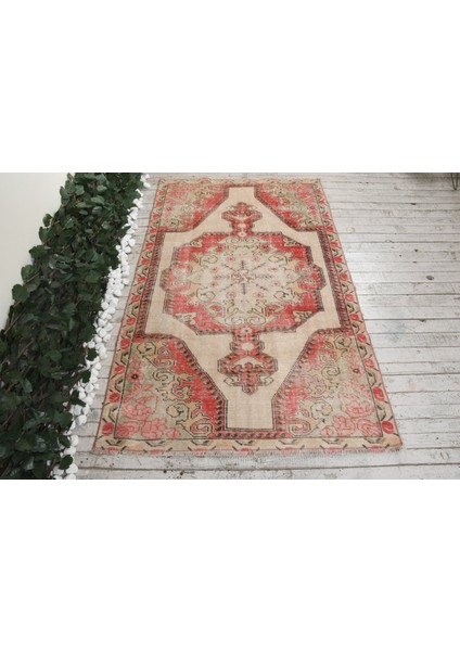 Türk Halısı, Eskitme Halı, Halı, 120 x 195 cm Kırmızı Halı, Ofice Banyo Halı, Dekoratif Alan Halı, 40