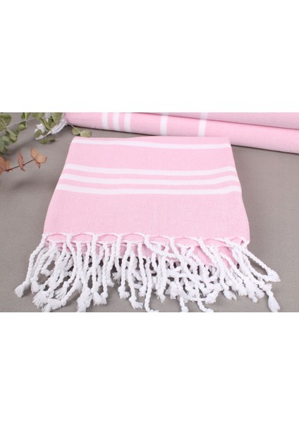 Pembe Organik Plaj Havlusu, Banyo Havlusu, 100 x 180 cm Pamuk Peştamal, Plaj Havlusu, modelleri