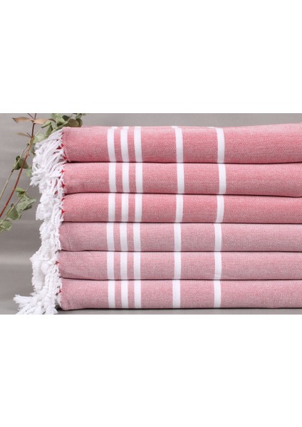 Kırmızı Hediye Havlu, Havlu, 100 x 180 cm Pamuk Havlu, Şık Şal, Sarong Peştamal, Organik Peştamal,