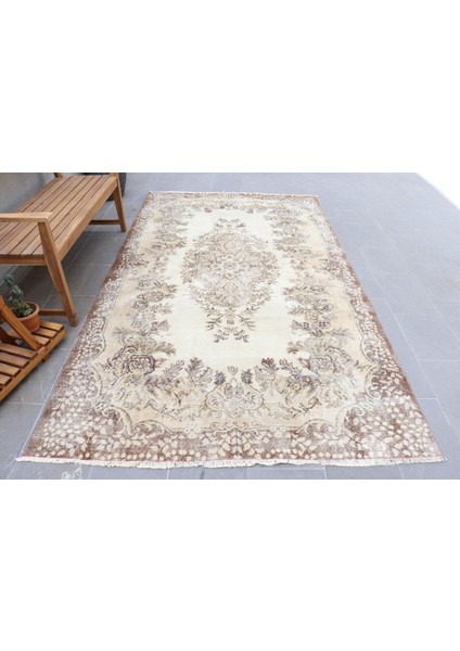 Eskitme Halı, Türk Halısı, Halı, 169 x 290 cm Kahverengi Halı, Ofice Büyük Halı, El Yapımı Oturma Odas