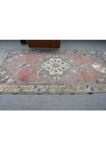 Eskitme Halı, Türk Halısı, Halı, 146 x 308 cm Mor Halı, Bahçe Yer Halı, Dekoratif Salon Halı, 11996 modelleri