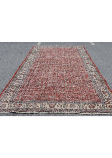 Eskitme Halı, Türk Halısı, Halı, 223 x 330 cm Kırmızı Halı, Anadolusı Salon Halı, 6333