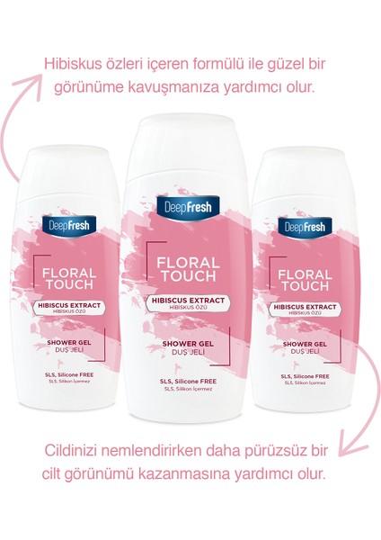 Floral Touch Duş Jeli Hibiskus Özü 400ml 3 Adet