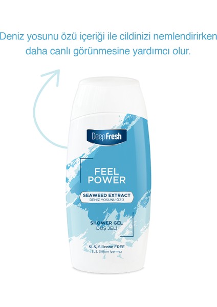 Deep Fresh Feel Power Duş Jeli Deniz Yosunu Özü 400ml