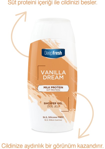 Deep Fresh Vanilla Dream Duş Jeli Süt Proteini 400ml