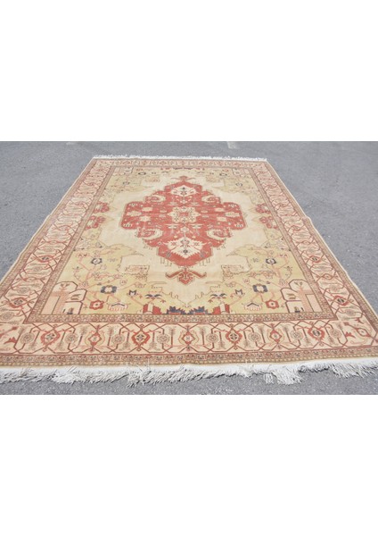 Türk Halısı, Eskitme Halı, Halı, 250 x 325 cm Bej Halı, Salon Halı, Organik Oturma Odası Halı, 10512