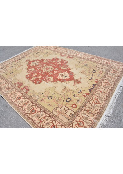 Türk Halısı, Eskitme Halı, Halı, 250 x 325 cm Bej Halı, Salon Halı, Organik Oturma Odası Halı, 10512