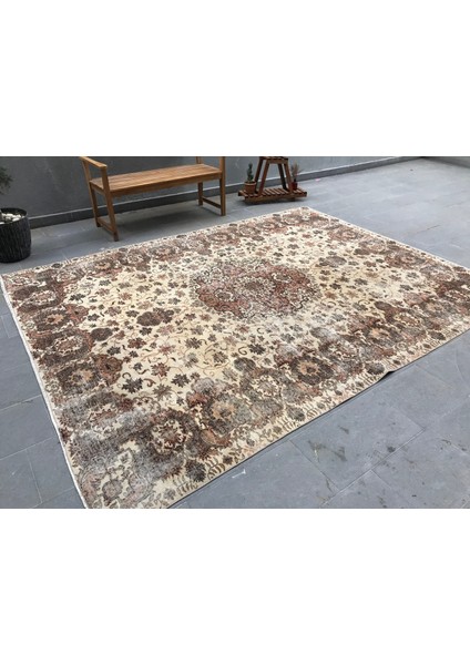 Eskitme Halı, Türk Halısı, Halı, 240 x 315 cm Bej Halı, Bohemsı Büyük Halı, El Dokuma Halı, 1825