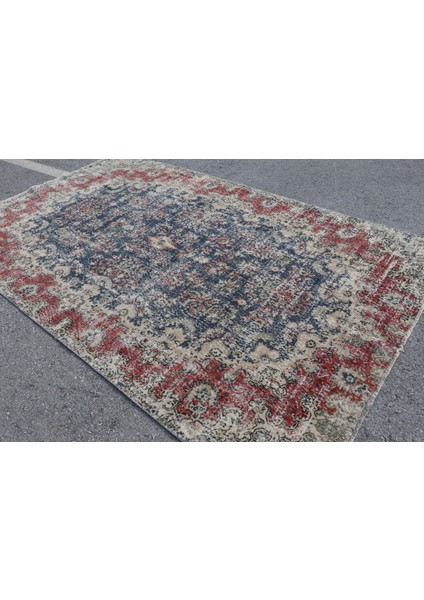 Türk Halısı, Eskitme Halı, Halı, 200 x 325 cm Mavi Halı, Bahçe Oturma Odası Halı, 5871