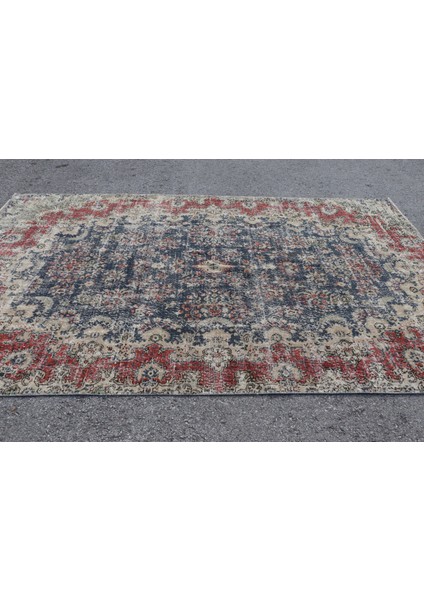 Türk Halısı, Eskitme Halı, Halı, 200 x 325 cm Mavi Halı, Bahçe Oturma Odası Halı, 5871